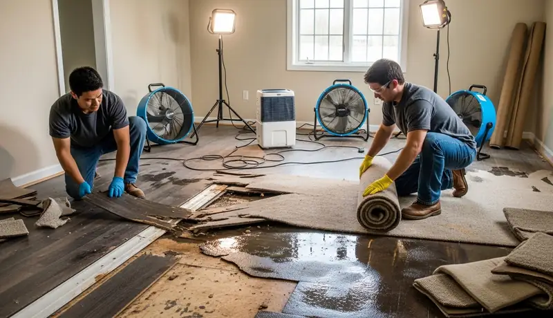 Water-Damaged Flooring Replacement Project in Antelope, CA in Antelope, CA